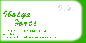 ibolya horti business card